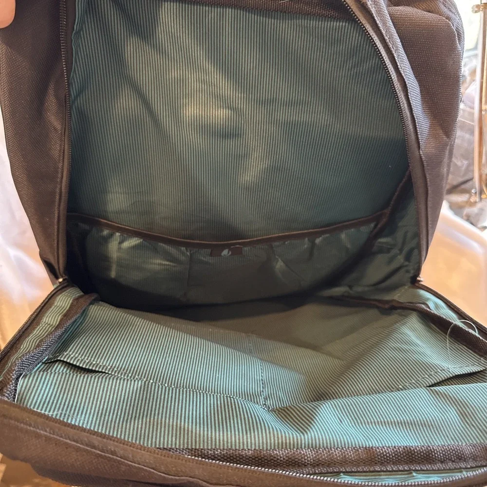 The Journeyman Bag Co Canvas Black Laptop Backpack Bag NWT 15x19